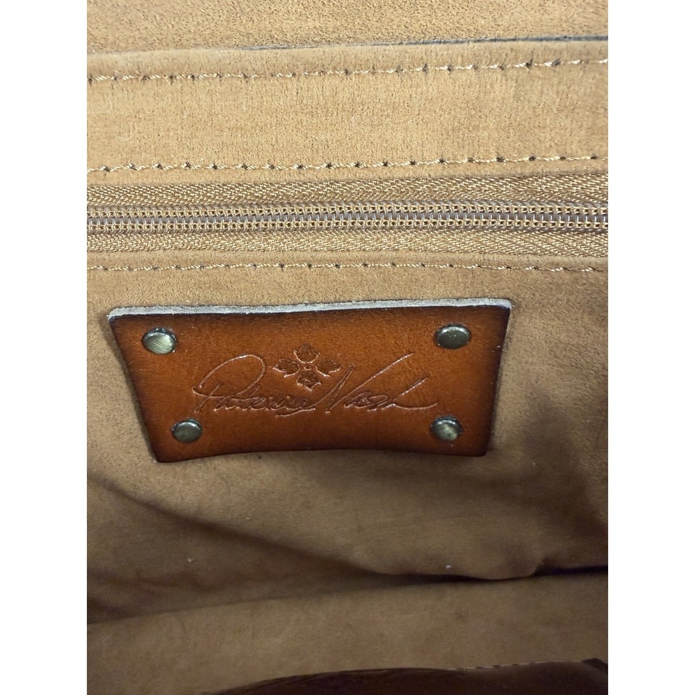 Patricia Nash Caprina Crossbody Clutch Bag Cognac Distressed Leather Boho - Picture 7 of 13